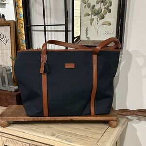 Elegant Black and Brown Tote Bag